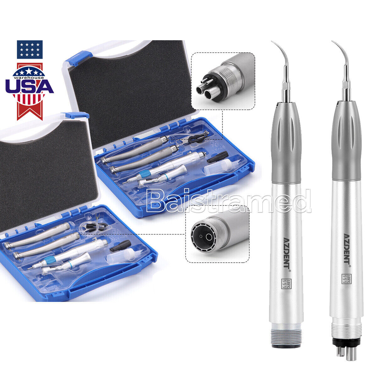 Dental Pana Max High & Low Speed Handpiece Kit EX203C /Air Scaler Handpiece 2/4H