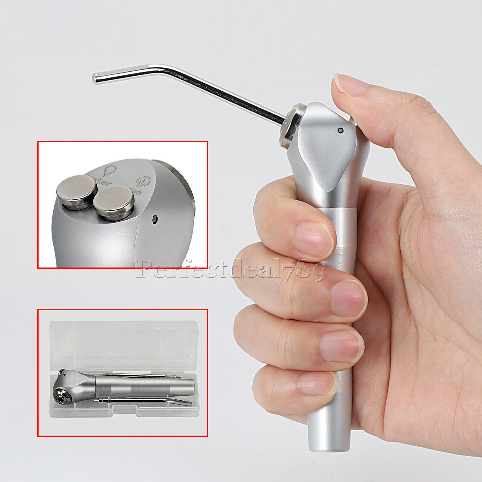 Dental 3 Way Air Water Spray Triple Syringe Handpiece w/ 2 Nozzles Tips Tubes A*