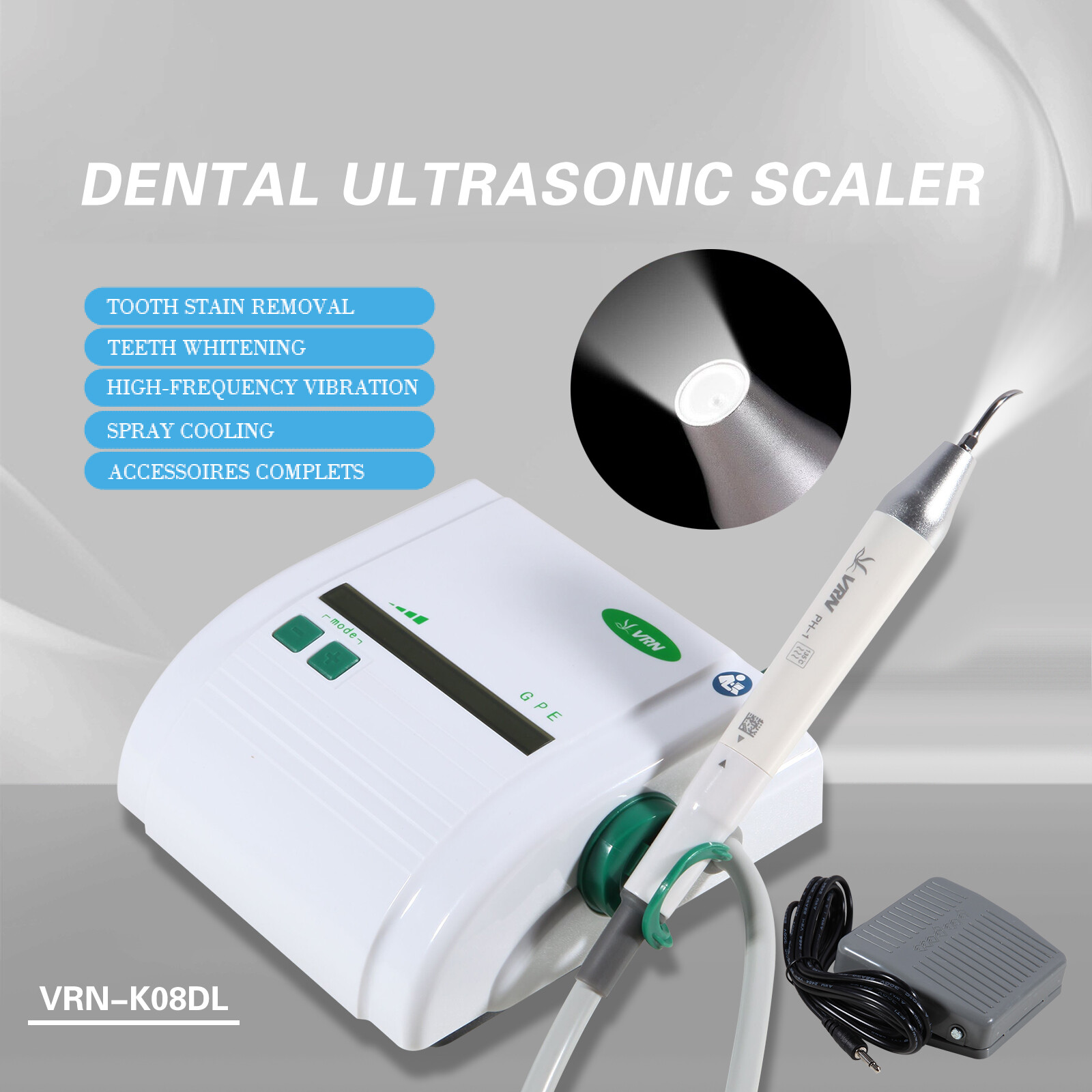 Dental Ultrasonic Piezo Scaler LED Scaling Perio Endo for Cavitron EMS /10*Tips