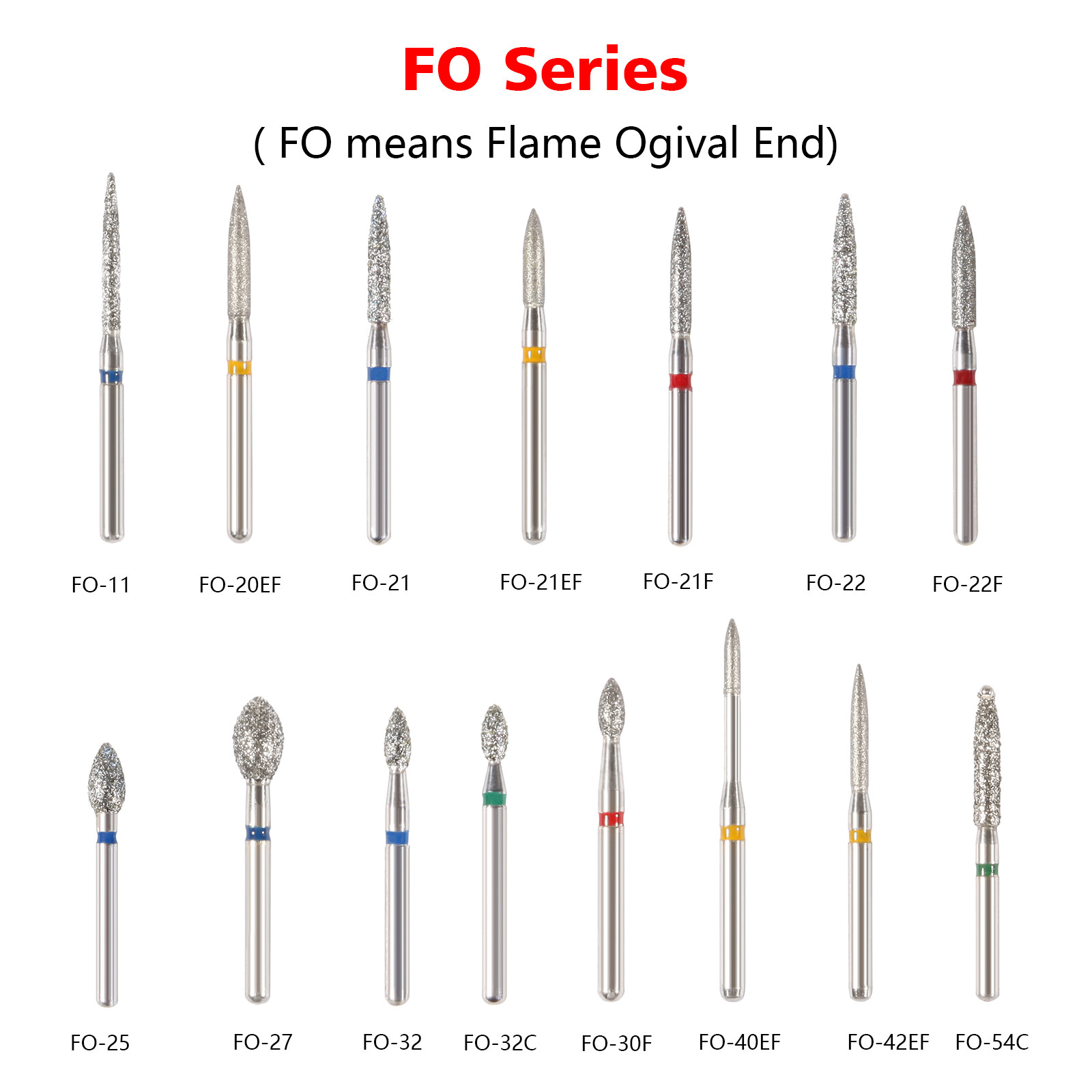SANDENT Dental Diamond Burs for High Speed Handpiece FG1.6mm FG Bur SR