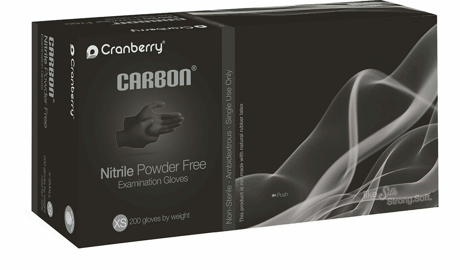 2000/CASE (10 boxes) size LARGE Black Nitrile Free Powder Free Exam Work Gloves