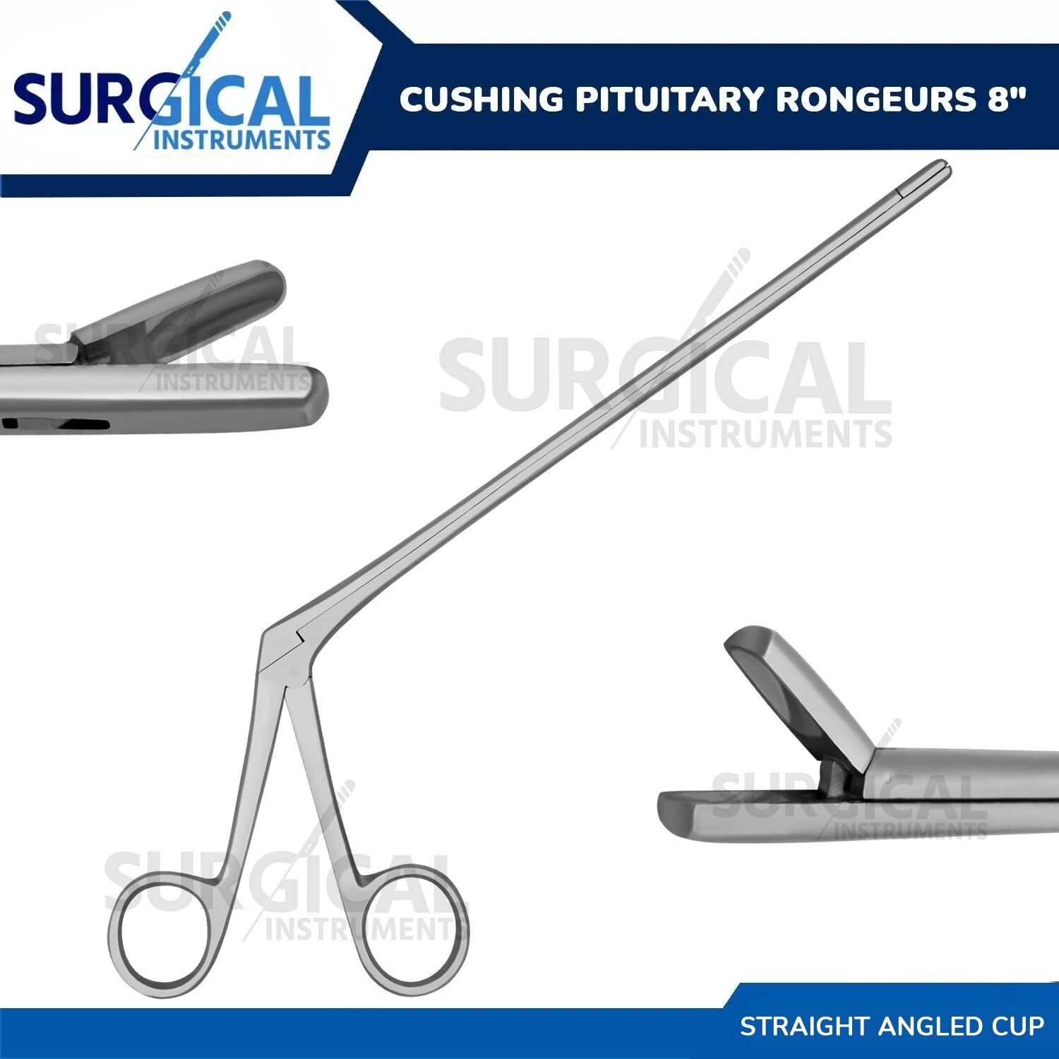 Cushing Pituitary Rongeurs 8″ (Straight Angled Cups) ENT Surgical German Grade