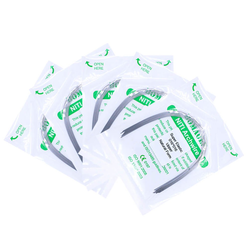 5×Dental Orthodontic Super Elastic Niti Rectangular Arch Wire Natural 16×16Upper