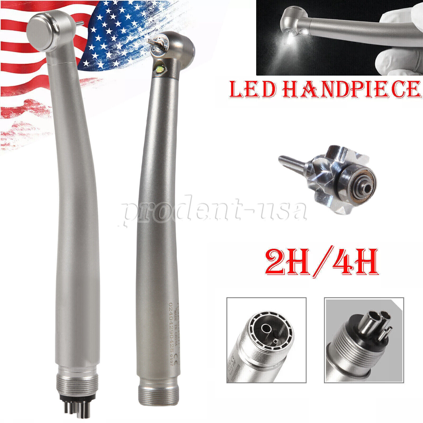 NSK Style Dental Fiber Optic LED E-generator high speed handpiece 2 Hole 4 Hole