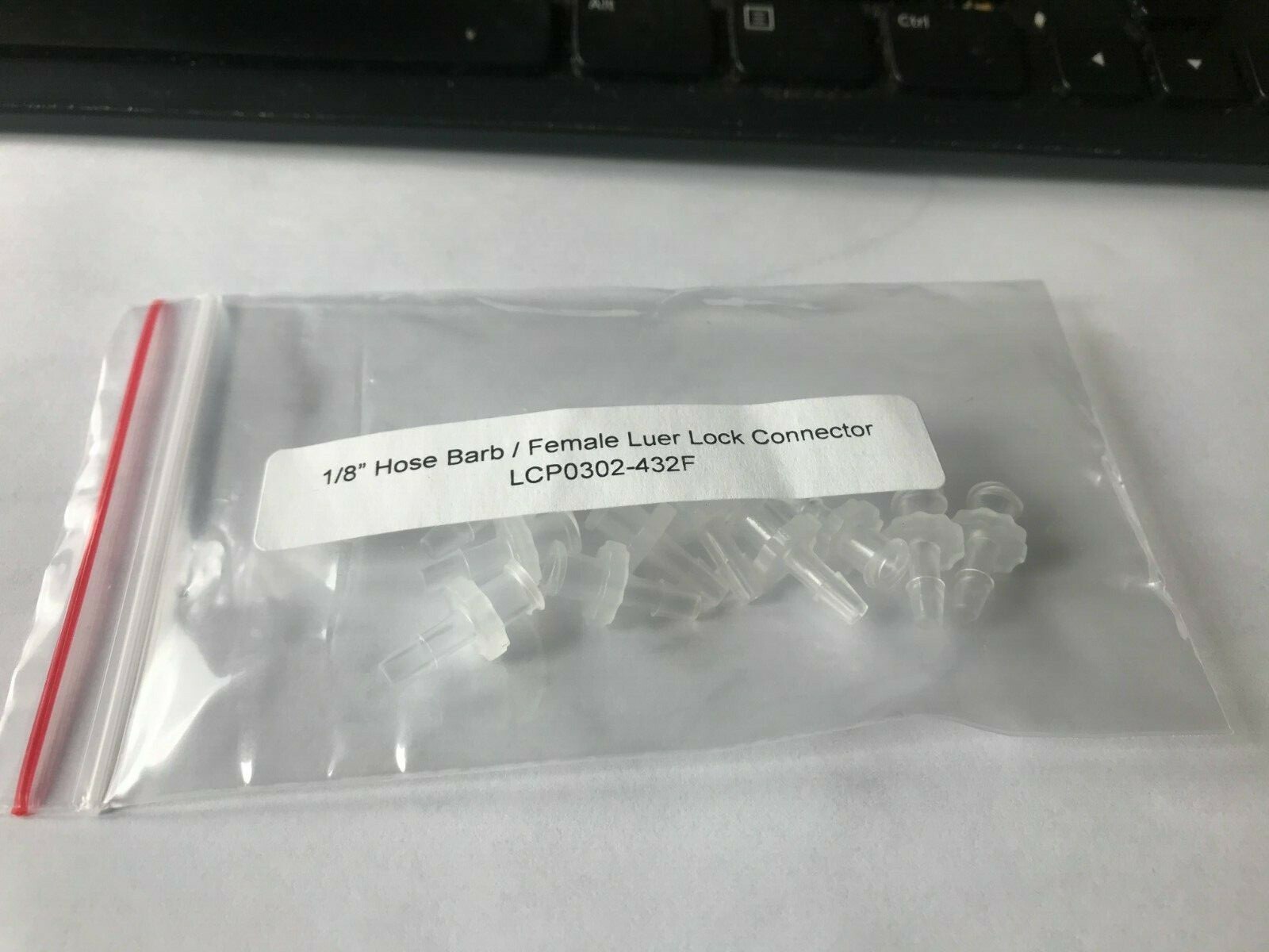 Luer Lock/Hose Barb, 1/8″ Female, PP, 10 PCS
