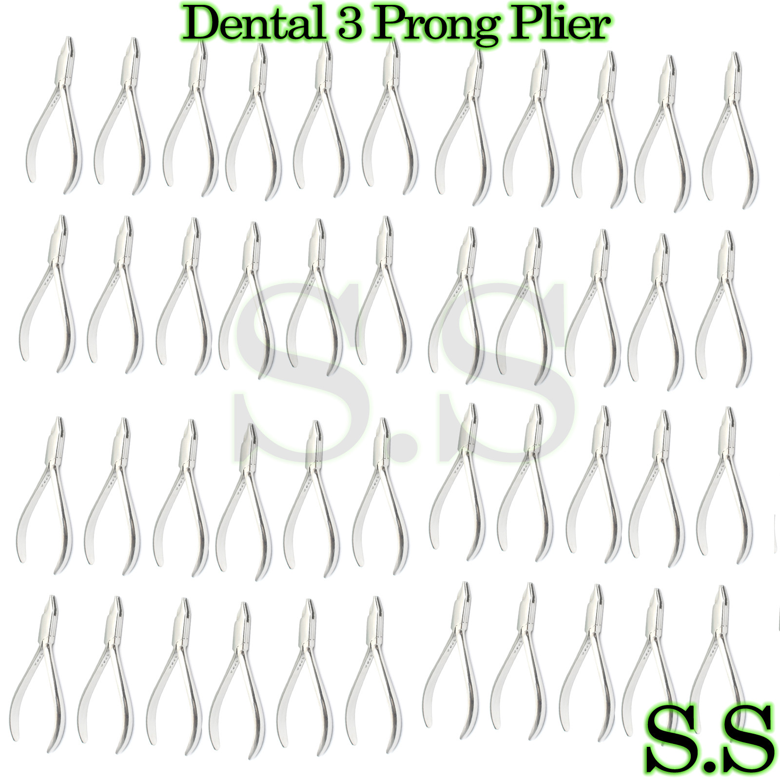 100 Pieces 3 Prong Pliers New Orthodontic Dental Instruments