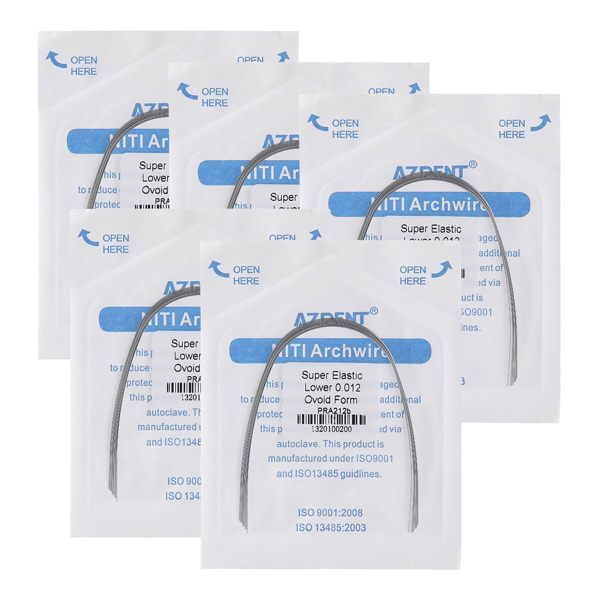 Ortodoncia dental súper elástica niti redondear alambre de arco ovoide redondo